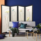 78 X 1 X 63 Multicolor Fabric And Wood Flourshing Screen - Homeroots - Flyclothing LLC