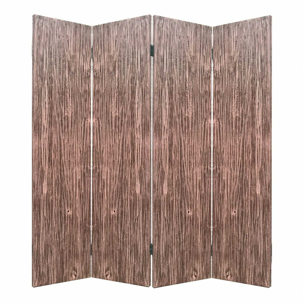 84 X 2 X 84 Brown 4 Panel Wood Woodland - Screen - Homeroots - Flyclothing LLC