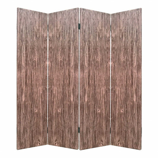 84 X 2 X 84 Brown 4 Panel Wood Woodland - Screen - Homeroots - Flyclothing LLC