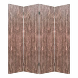 84 X 2 X 84 Brown 4 Panel Wood Woodland - Screen - Homeroots - Flyclothing LLC