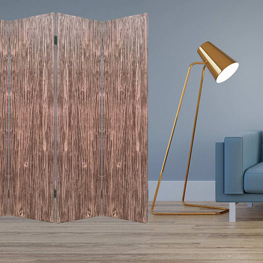 84 X 2 X 84 Brown 4 Panel Wood Woodland - Screen - Homeroots - Flyclothing LLC