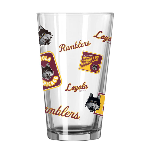 Loyola Chicago 16oz Dreamweave Pint Glass - Logo Brands - Flyclothing LLC
