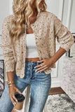 Confetti Button Up Long Sleeve Cardigan - Trendsi - Flyclothing LLC