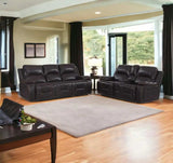 Two Piece Indoor Brown Faux Leather Five Person Seating Set - Homeroots - Flyclothing LLC