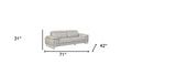 Two Piece Indoor Light Gray Italian Leather Five Person Seating Set - Homeroots - Flyclothing LLC