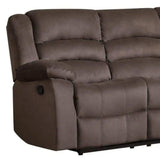 Two Piece Indoor Brown Microsuede Five Person Seating Set - Homeroots - Flyclothing LLC