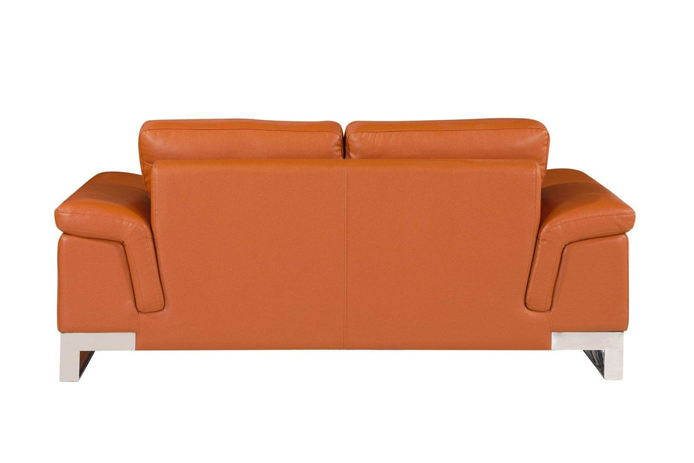 Two Piece Indoor Camel Italian Leather Five Person Seating Set - Homeroots - Flyclothing LLC