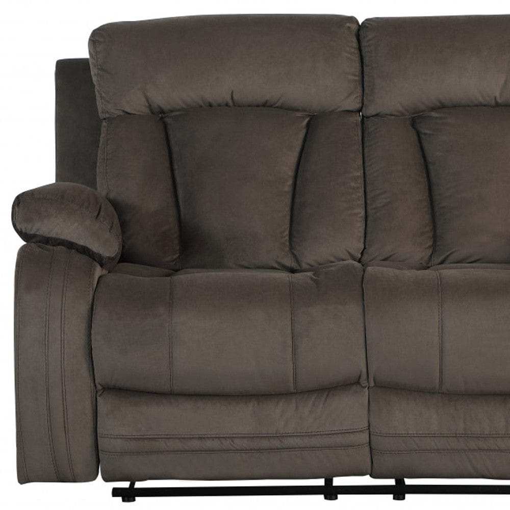 Two Piece Indoor Brown Microsuede Five Person Seating Set - Homeroots - Flyclothing LLC