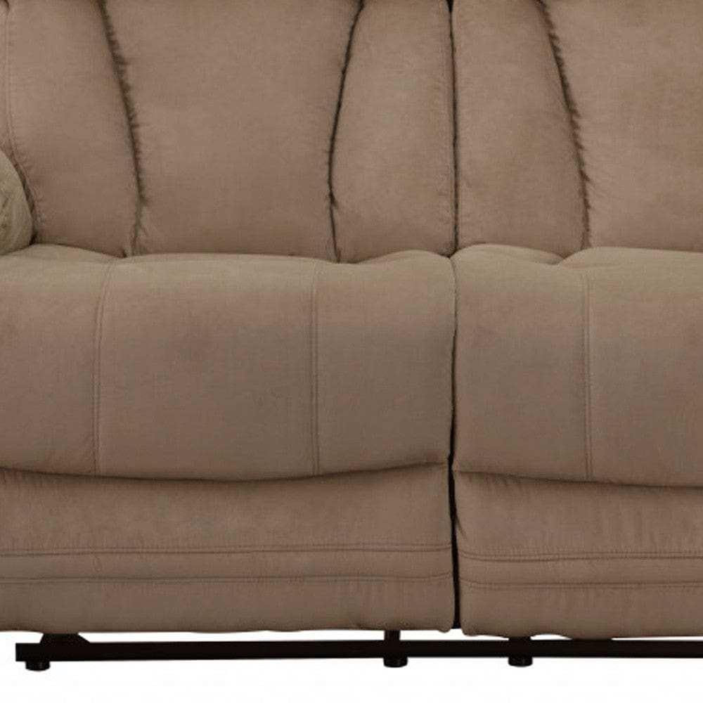 Two Piece Indoor Beige Microsuede Five Person Seating Set - Homeroots - Flyclothing LLC