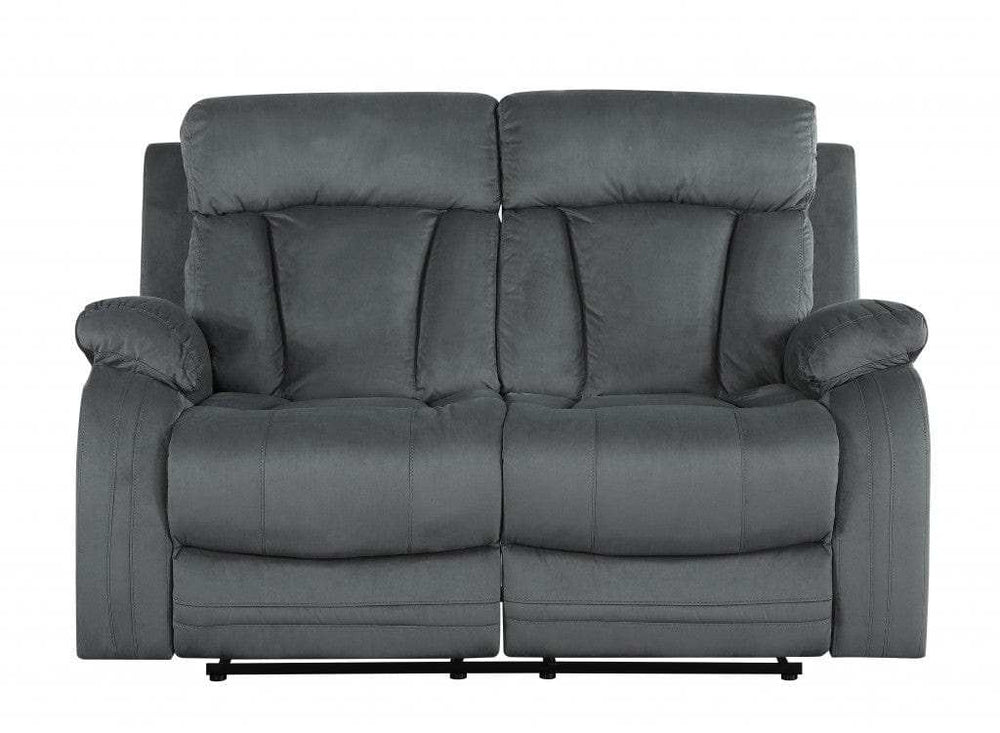 Two Piece Indoor Gray Microsuede Five Person Seating Set - Homeroots - Flyclothing LLC