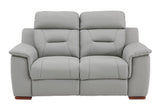 67" Gray And Brown Faux Leather Manual Reclining Loveseat - Homeroots - Flyclothing LLC