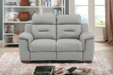 67" Gray And Brown Faux Leather Manual Reclining Loveseat - Homeroots - Flyclothing LLC