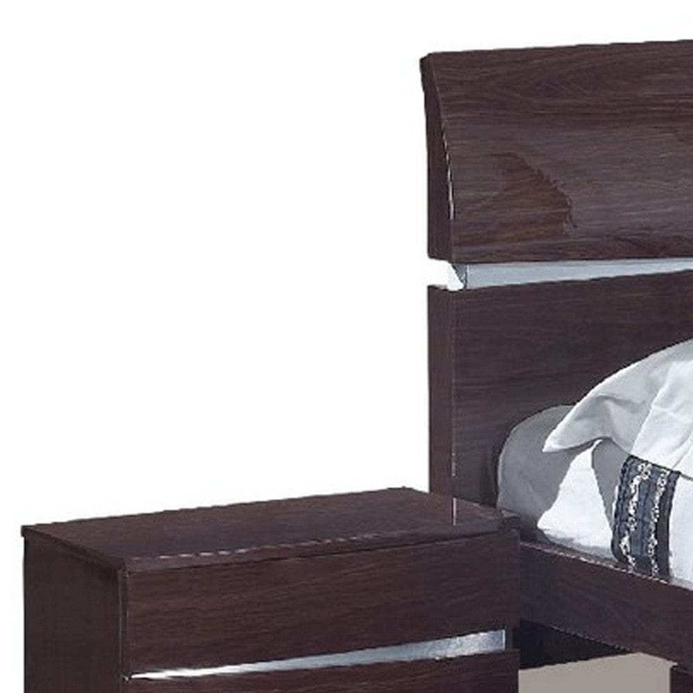 Solid Wood King Wood Brown Bed - Homeroots - Flyclothing LLC