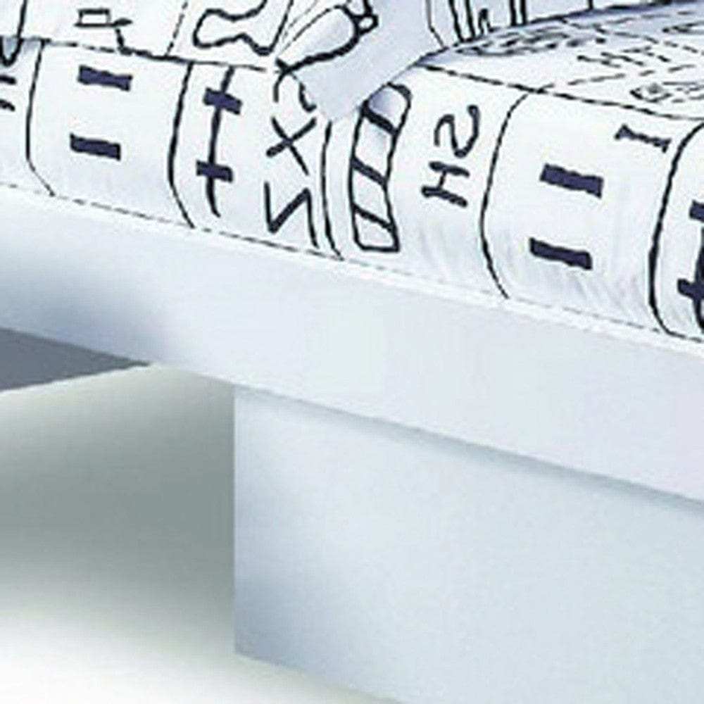 White Solid Wood King Bed Frame - Homeroots - Flyclothing LLC