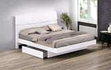 White Solid Wood King Bed Frame - Homeroots - Flyclothing LLC