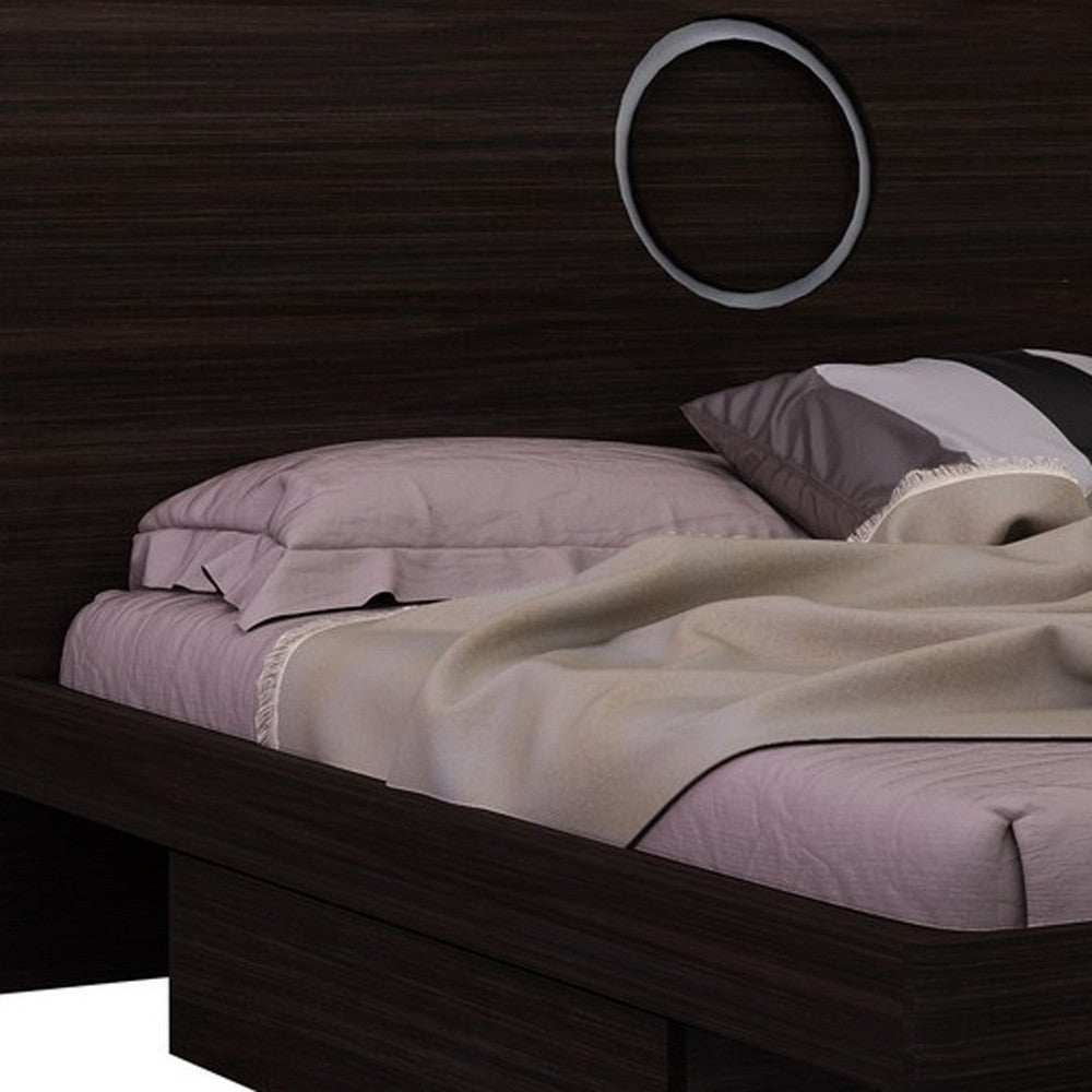 King Wood Brown Bed - Homeroots - Flyclothing LLC