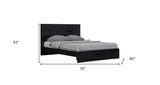 Solid Wood King Black Bed - Homeroots - Flyclothing LLC
