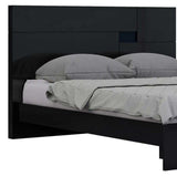 Solid Wood King Black Bed - Homeroots - Flyclothing LLC