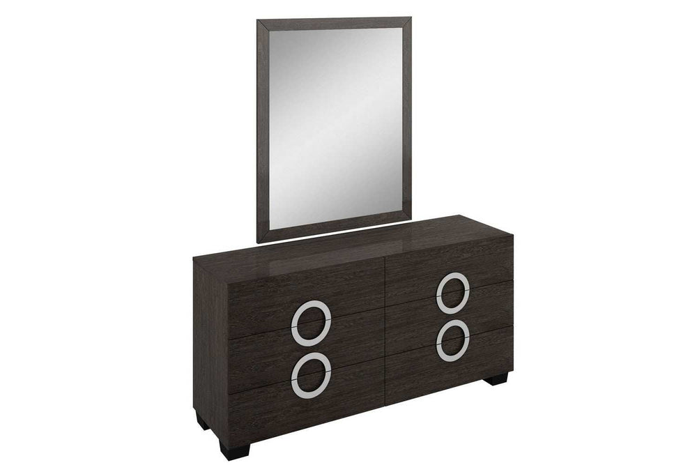 Four Piece Gray Solid Wood Bedroom Set With Mirror - Homeroots - Flyclothing LLC