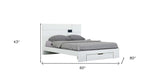 Solid Wood Queen White Bed - Homeroots - Flyclothing LLC