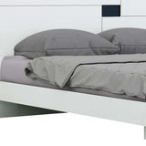 Solid Wood Queen White Bed - Homeroots - Flyclothing LLC