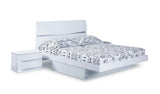 80'" X 60'" X 42.5'" Modern Queen White High Gloss Bed - Homeroots - Flyclothing LLC