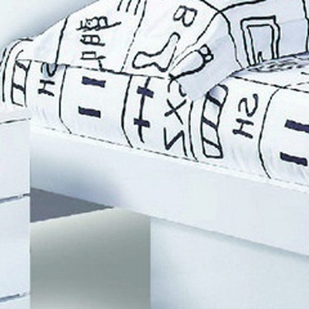 80'" X 60'" X 42.5'" Modern Queen White High Gloss Bed - Homeroots - Flyclothing LLC