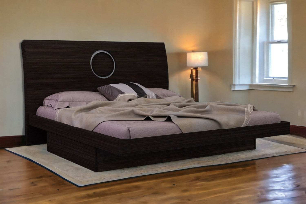 Queen Wood Brown Bed - Homeroots - Flyclothing LLC