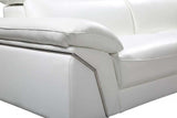 White Italian Leather L Shaped Two Piece Sofa and Chaise Sectional - Homeroots - Flyclothing LLC