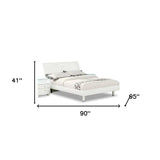 California King Tufted White Bed - Homeroots - Flyclothing LLC