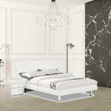 California King Tufted White Bed - Homeroots - Flyclothing LLC