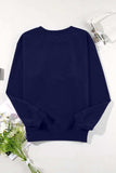 Round Neck Long Sleeve Sweatshirt - Trendsi - Flyclothing LLC