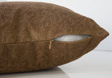 18" X 18" Brown Velvet Polyester Geometric Zippered Pillow - Homeroots - Flyclothing LLC