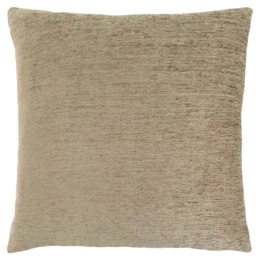 18" X 18" Tan Polyester Zippered Pillow - Homeroots