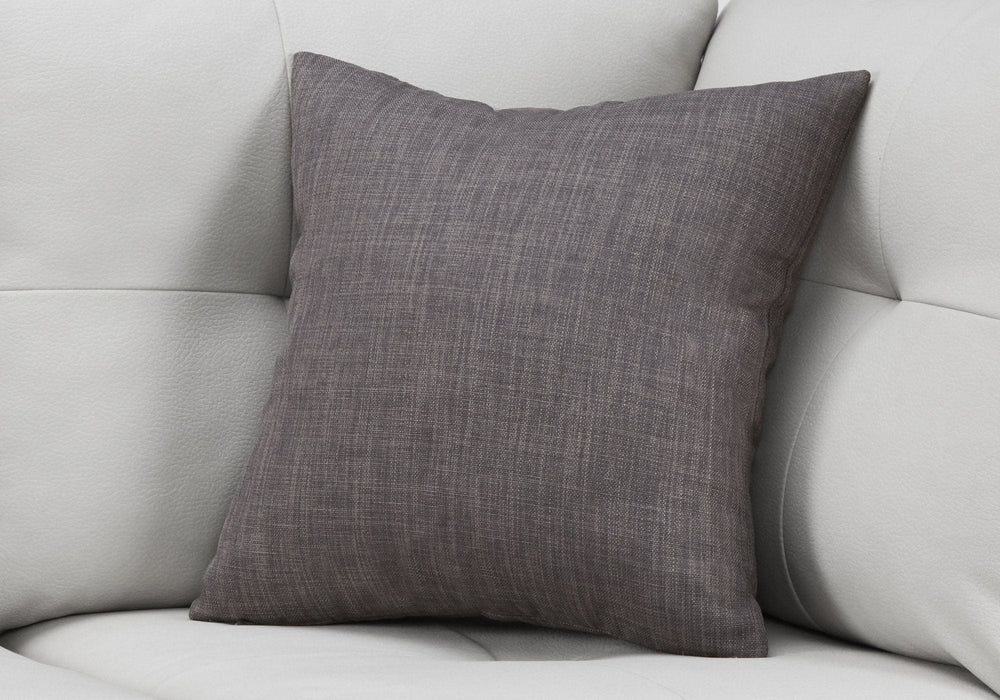 18" X 18" Gray Polyester Linen Zippered Pillow - Homeroots - Flyclothing LLC