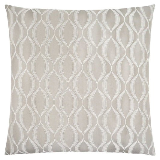 18" X 18" Taupe Polyester Ogee Zippered Pillow - Homeroots