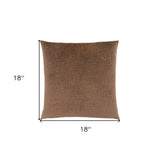 Set Of Two 18" X 18" Brown Velvet Polyester Mosaic Zippered Pillow - Homeroots - Flyclothing LLC