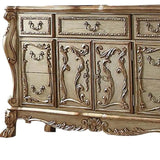 20" Gold Solid Wood Combo Dresser - Homeroots - Flyclothing LLC