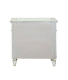 31" Silver Two Drawers Solid Wood Mirrored Nightstand - Homeroots - Flyclothing LLC