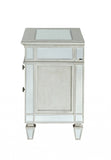 31" Silver Two Drawers Solid Wood Mirrored Nightstand - Homeroots - Flyclothing LLC