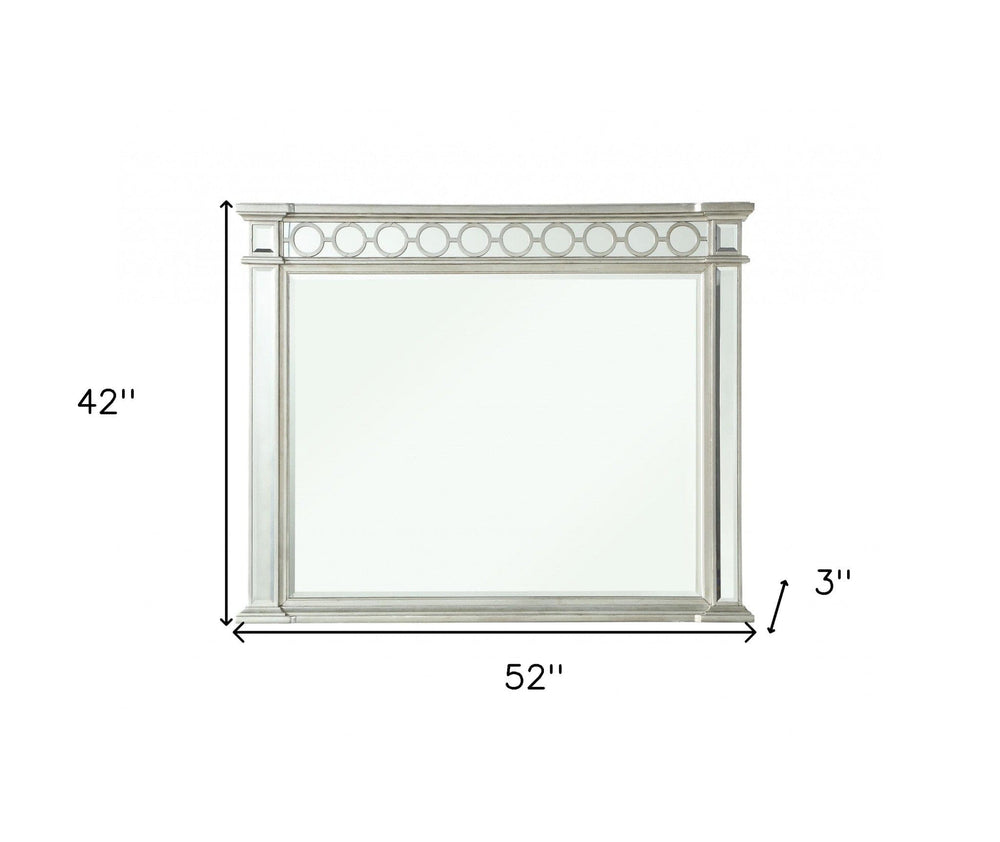 42" Silver Framed Dresser Mirror - Homeroots - Flyclothing LLC