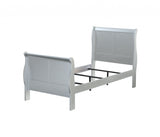 41" X 85" X 47" Platinum Wood Twin Bed - Homeroots - Flyclothing LLC