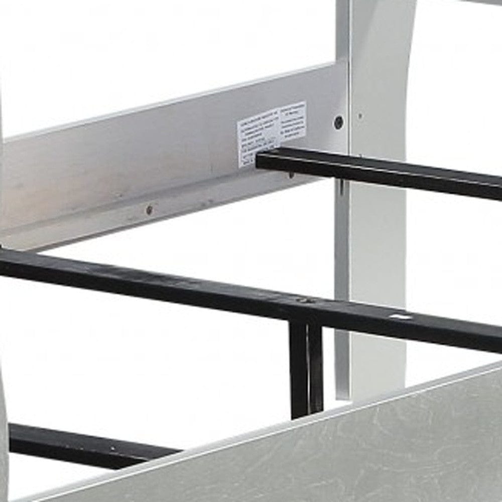 41" X 85" X 47" Platinum Wood Twin Bed - Homeroots - Flyclothing LLC