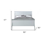 King Silver Sleigh Bed - Homeroots - Flyclothing LLC