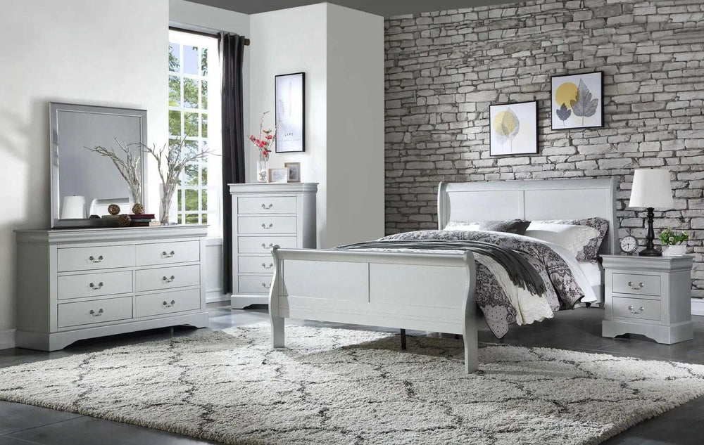 Off White Solid Wood Twin Bed Frame - Homeroots - Flyclothing LLC