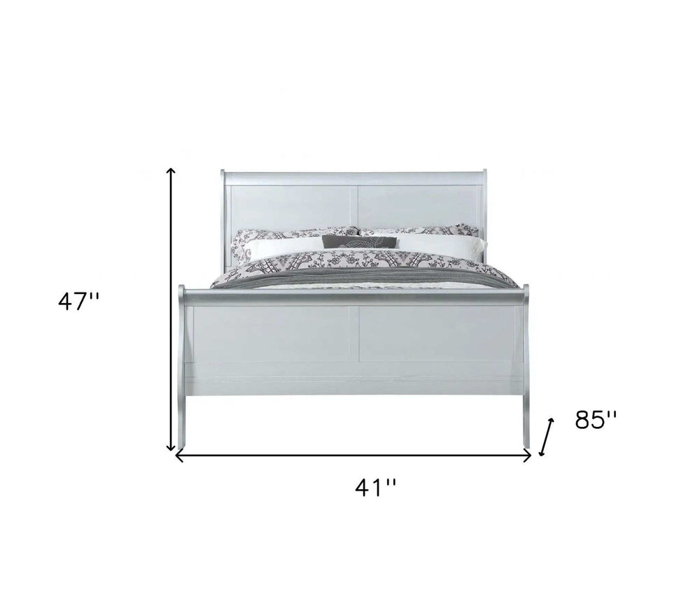 Off White Solid Wood Twin Bed Frame - Homeroots - Flyclothing LLC