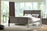 Dark Gray King Sleigh Bed - Homeroots - Flyclothing LLC