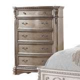 20" X 42" X 56" Antique Champagne Wood Poly Resin Chest - Homeroots - Flyclothing LLC