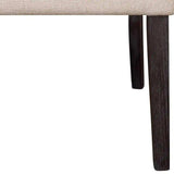 Set of Two Tufted Beige And Espresso Upholstered Linen Dining Side Chairs - Homeroots - Flyclothing LLC