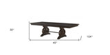 104" Brown Solid Wood Trestle Base Dining Table - Homeroots - Flyclothing LLC